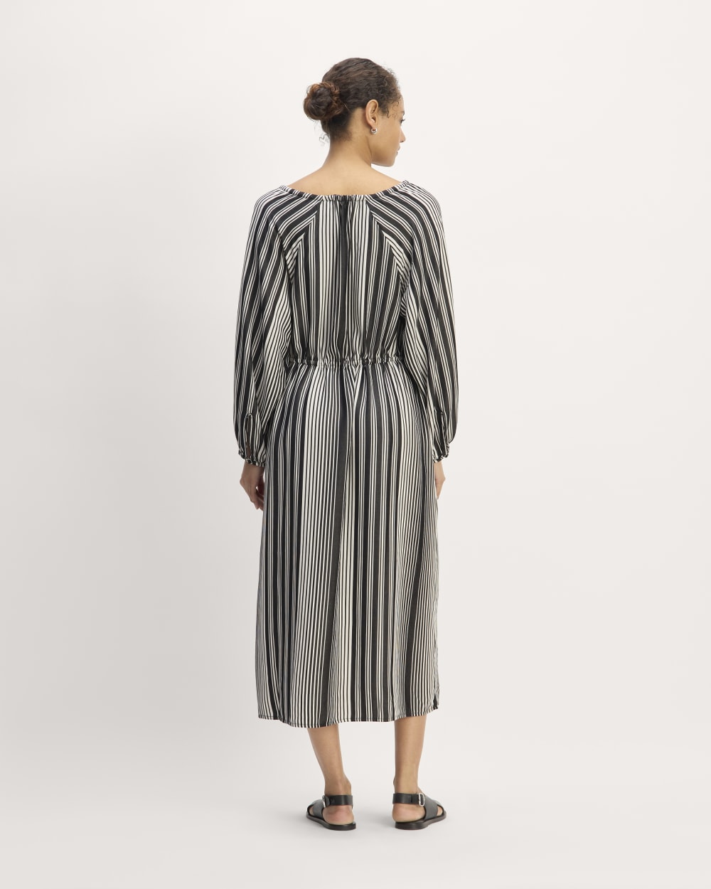 The TENCEL? Gathered Maxi Dress | Black / Bone
