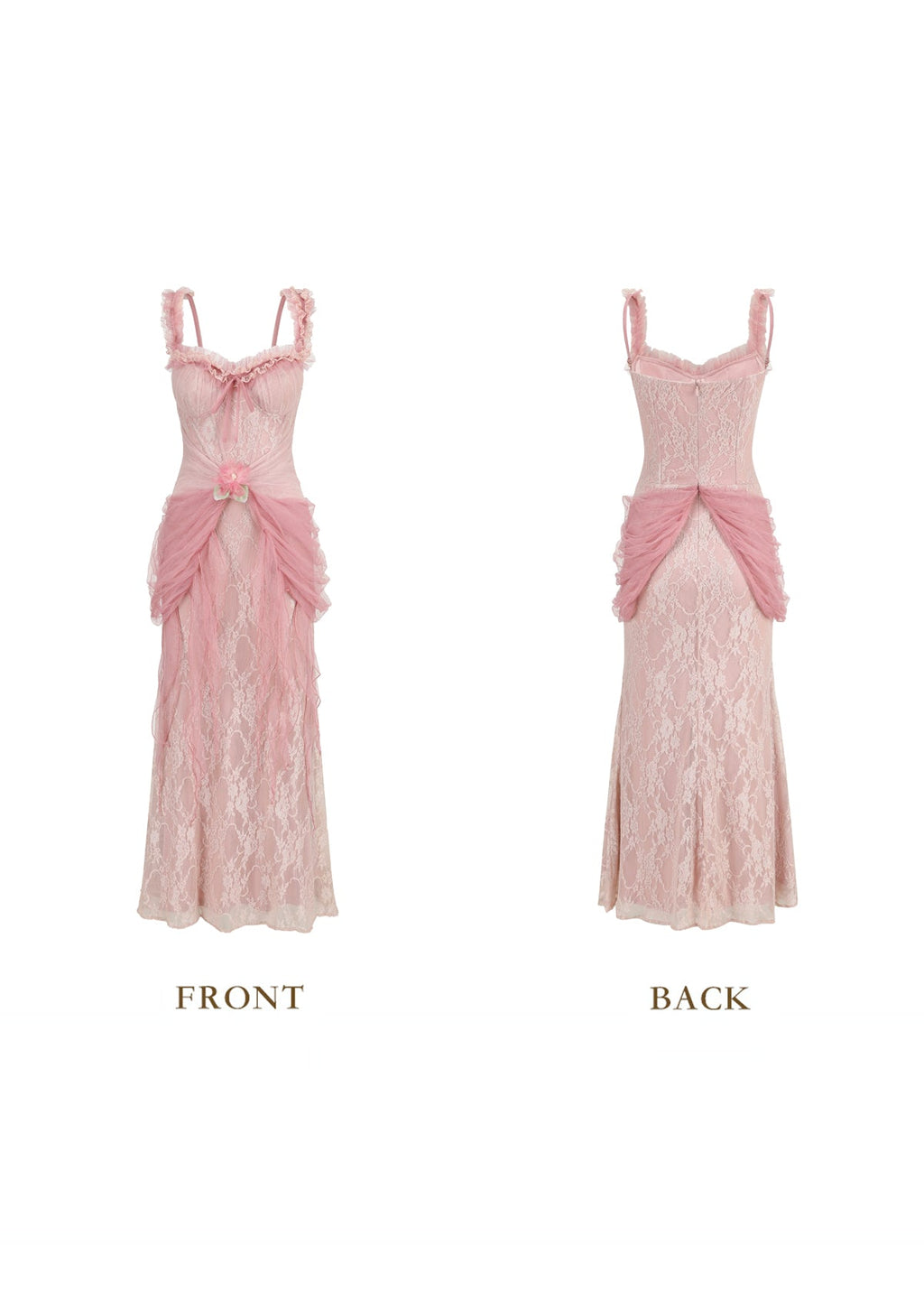 Pink Crabapple Blossom Corset Dress