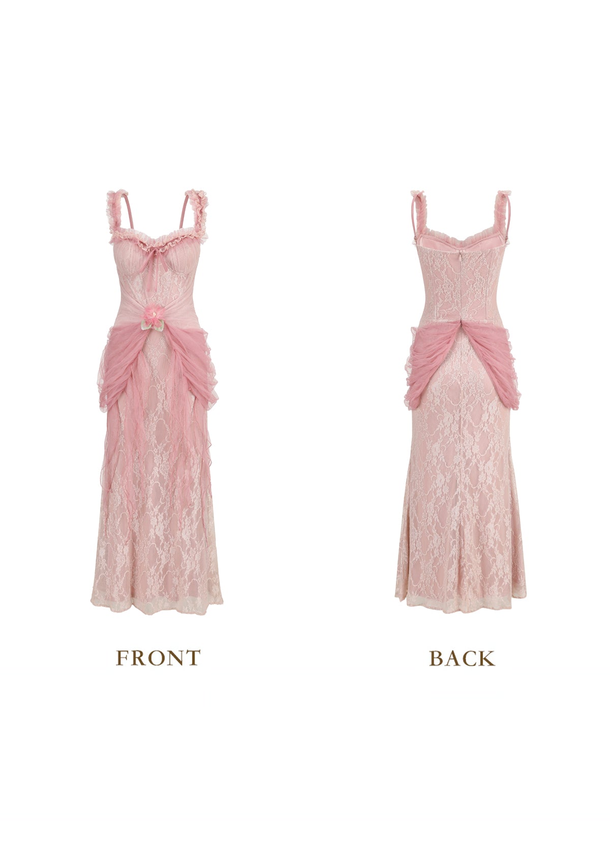Pink Crabapple Blossom Corset Dress