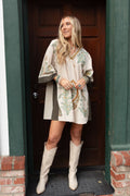 Chateau Chic Babydoll Tunic Dress - Faded Sage