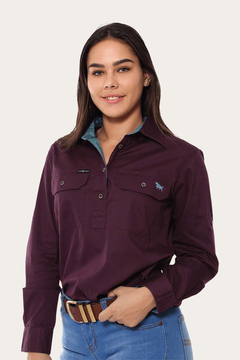 Pentecost River Womens Half Button Work Shirt