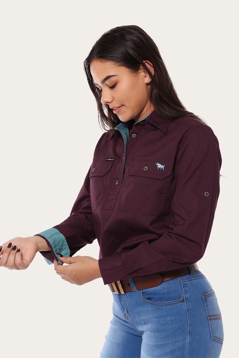 Pentecost River Womens Half Button Work Shirt