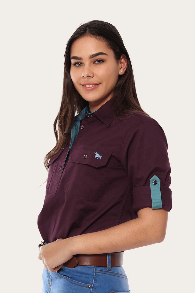 Pentecost River Womens Half Button Work Shirt