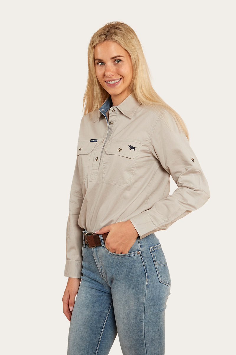 Pentecost River Womens Half Button Work Shirt