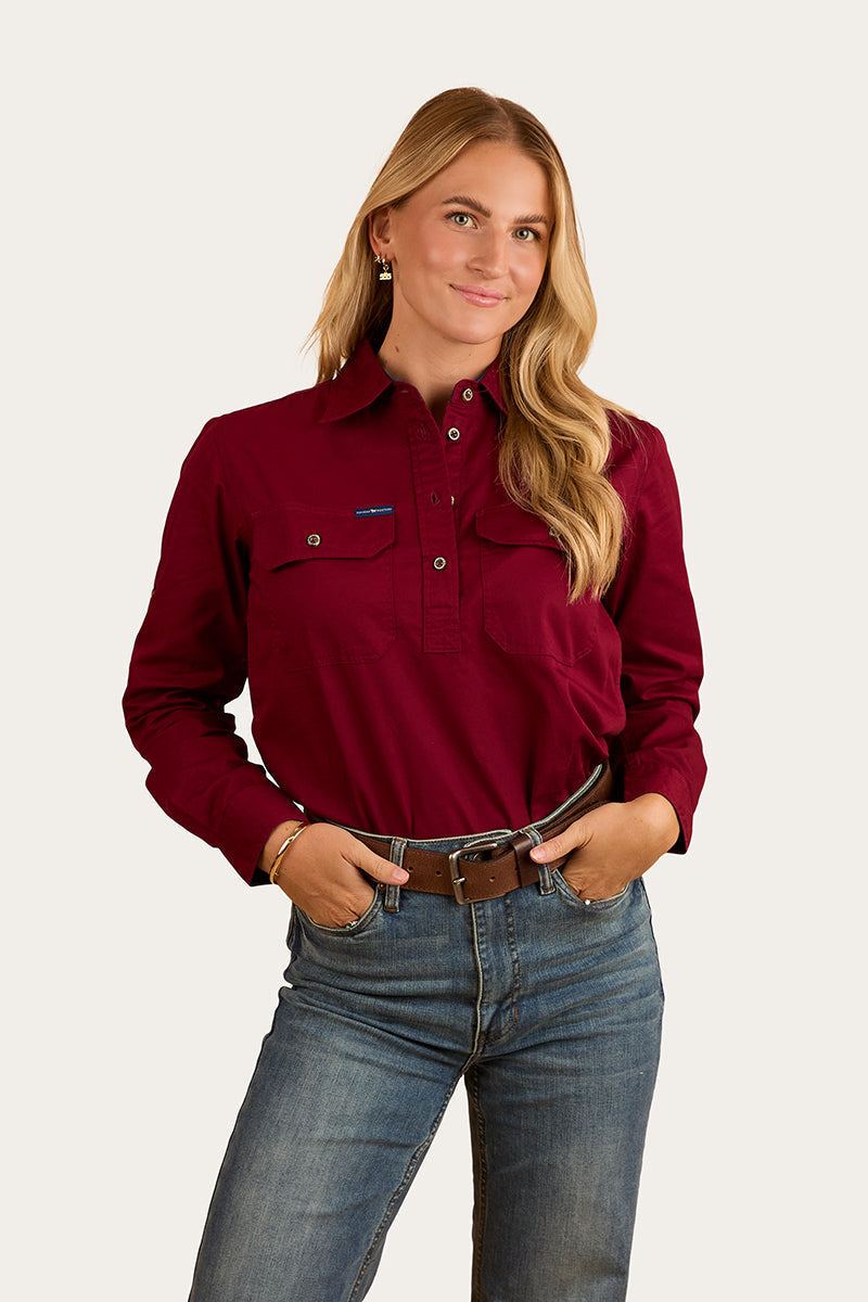 Pentecost River Womens Half Button Work Shirt