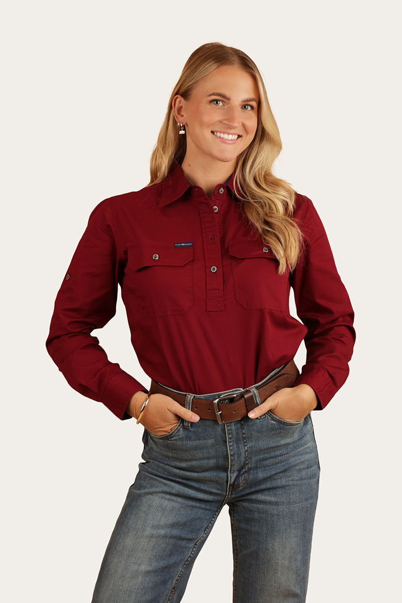 Pentecost River Womens Half Button Work Shirt