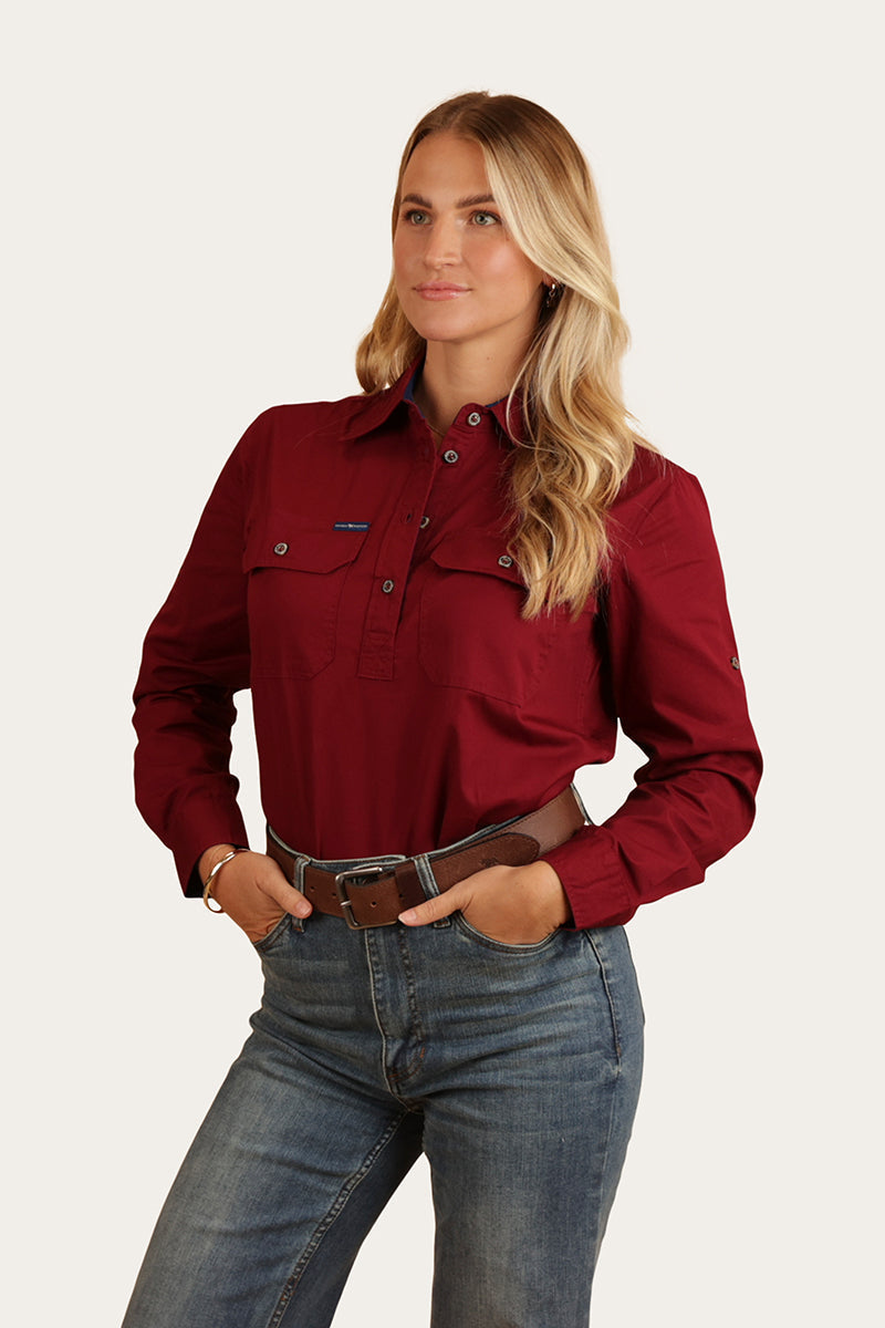 Pentecost River Womens Half Button Work Shirt