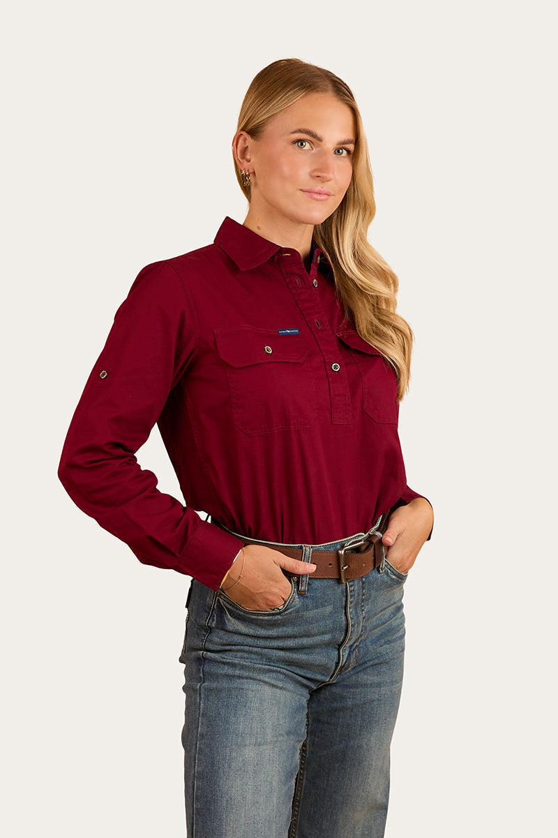 Pentecost River Womens Half Button Work Shirt