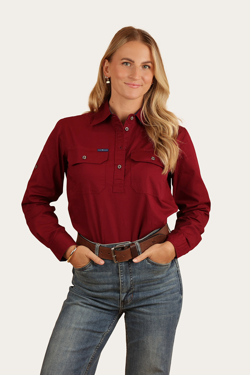 Pentecost River Womens Half Button Work Shirt
