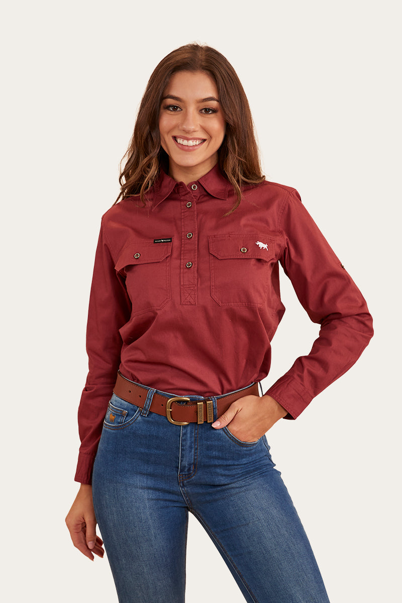 Pentecost River Womens Half Button Work Shirt