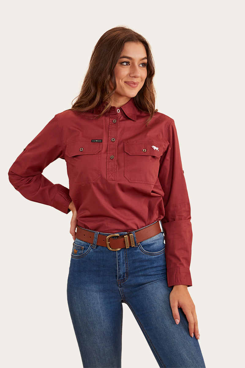 Pentecost River Womens Half Button Work Shirt