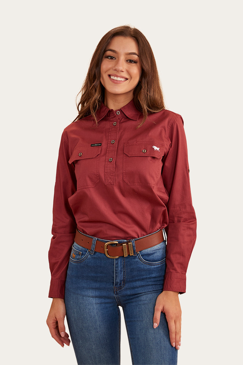 Pentecost River Womens Half Button Work Shirt