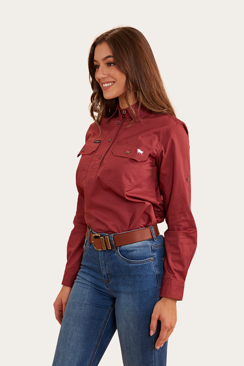 Pentecost River Womens Half Button Work Shirt