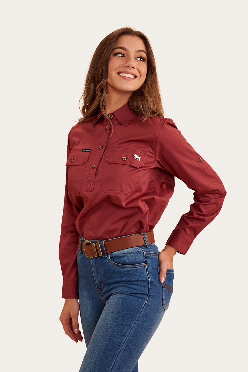 Pentecost River Womens Half Button Work Shirt