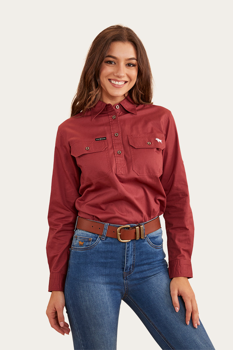Pentecost River Womens Half Button Work Shirt