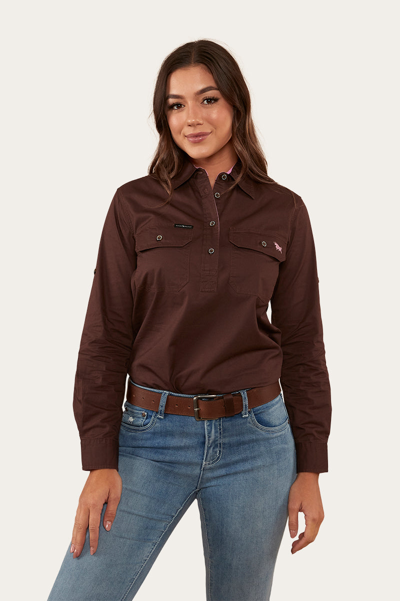 Pentecost River Womens Half Button Work Shirt