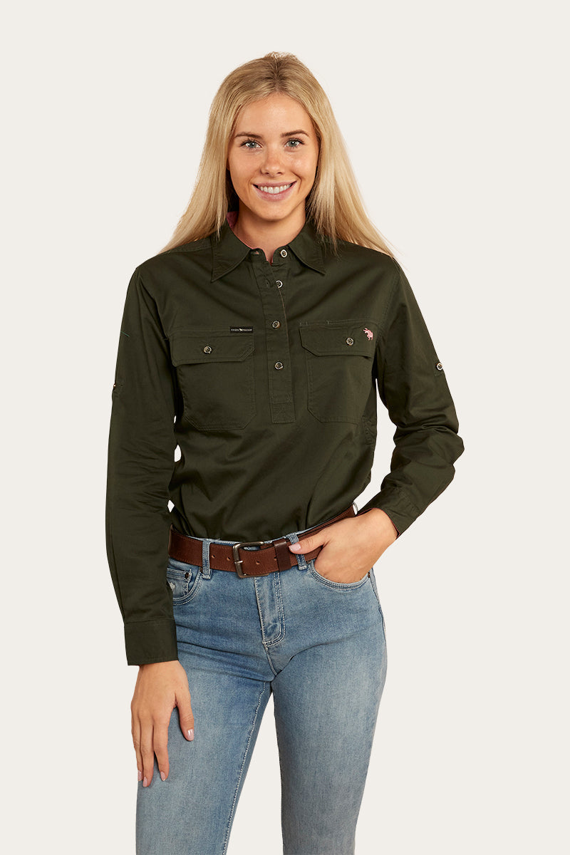 Pentecost River Womens Half Button Work Shirt