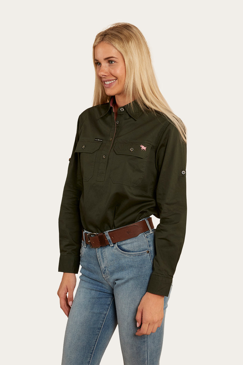 Pentecost River Womens Half Button Work Shirt