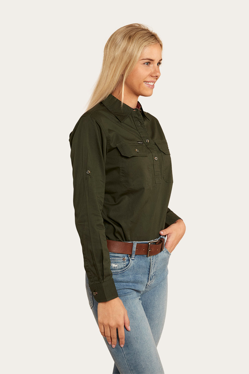 Pentecost River Womens Half Button Work Shirt