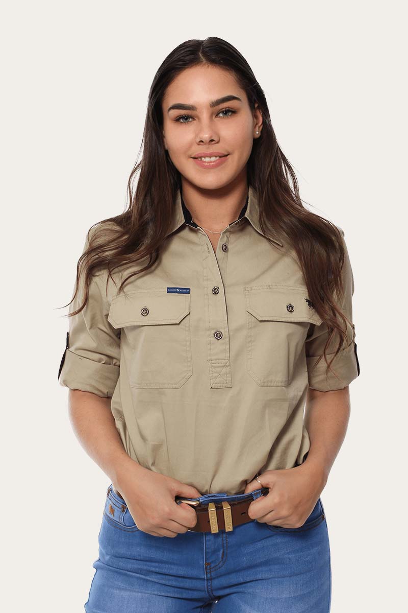 Pentecost River Womens Half Button Work Shirt