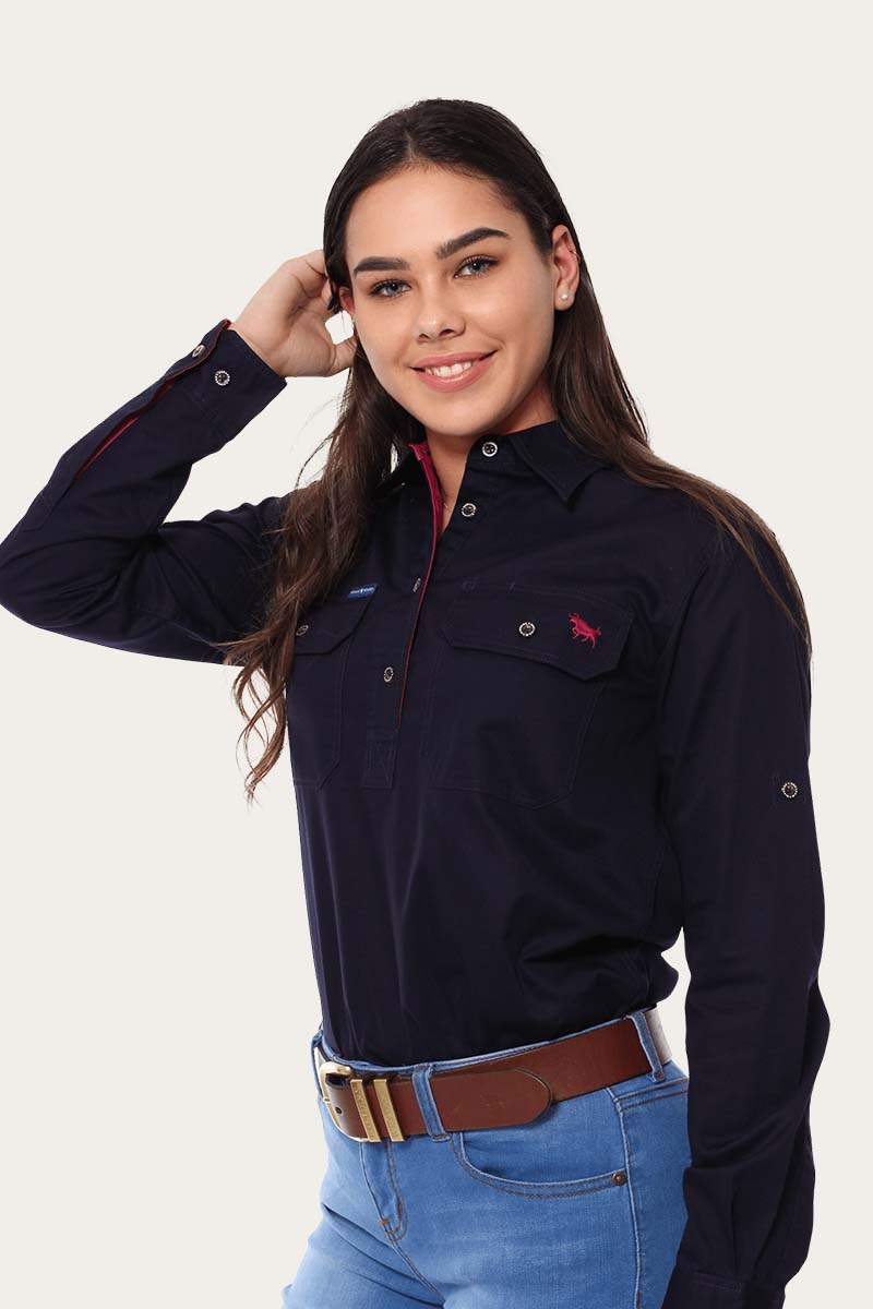 Pentecost River Womens Half Button Work Shirt