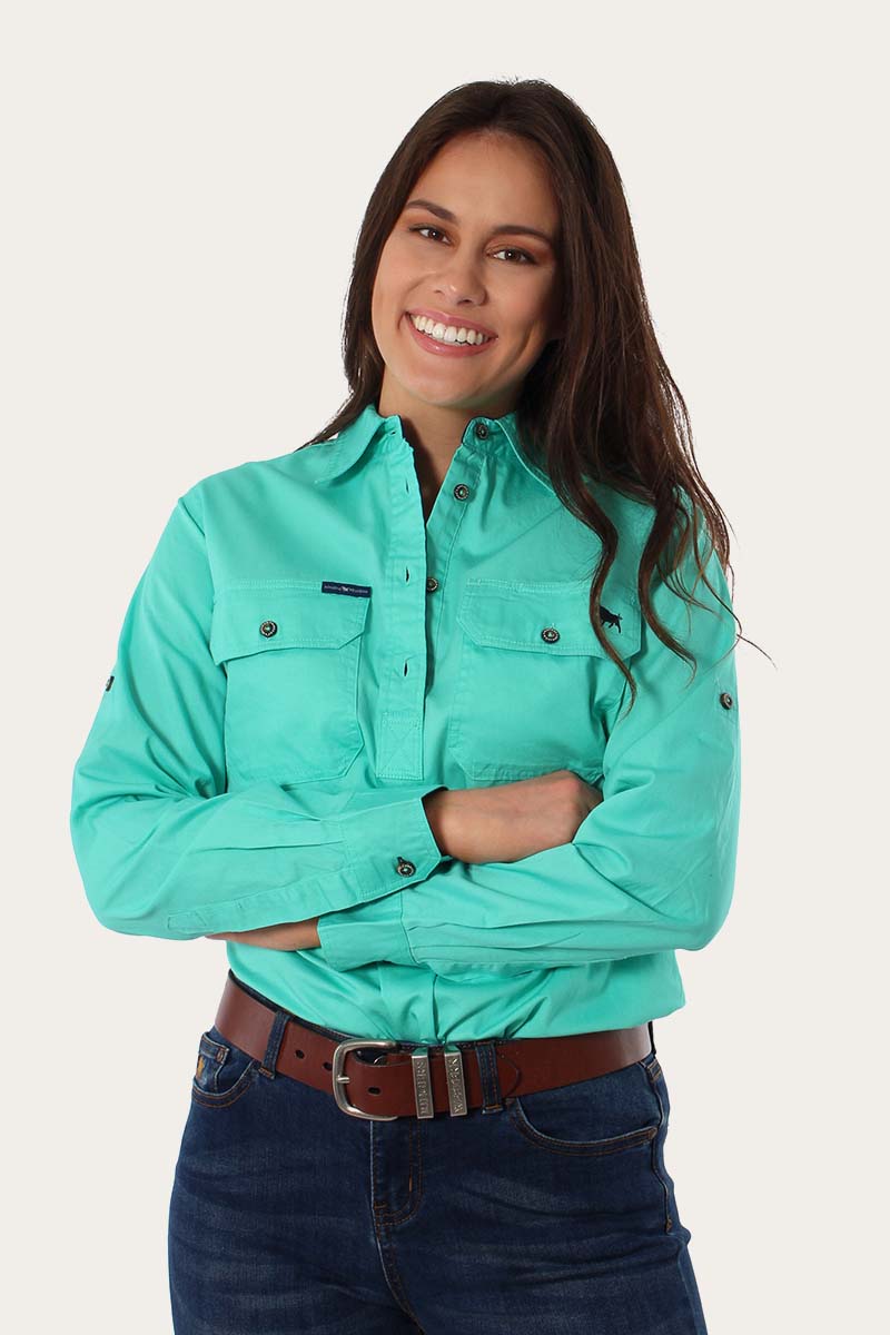 Pentecost River Womens Half Button Work Shirt