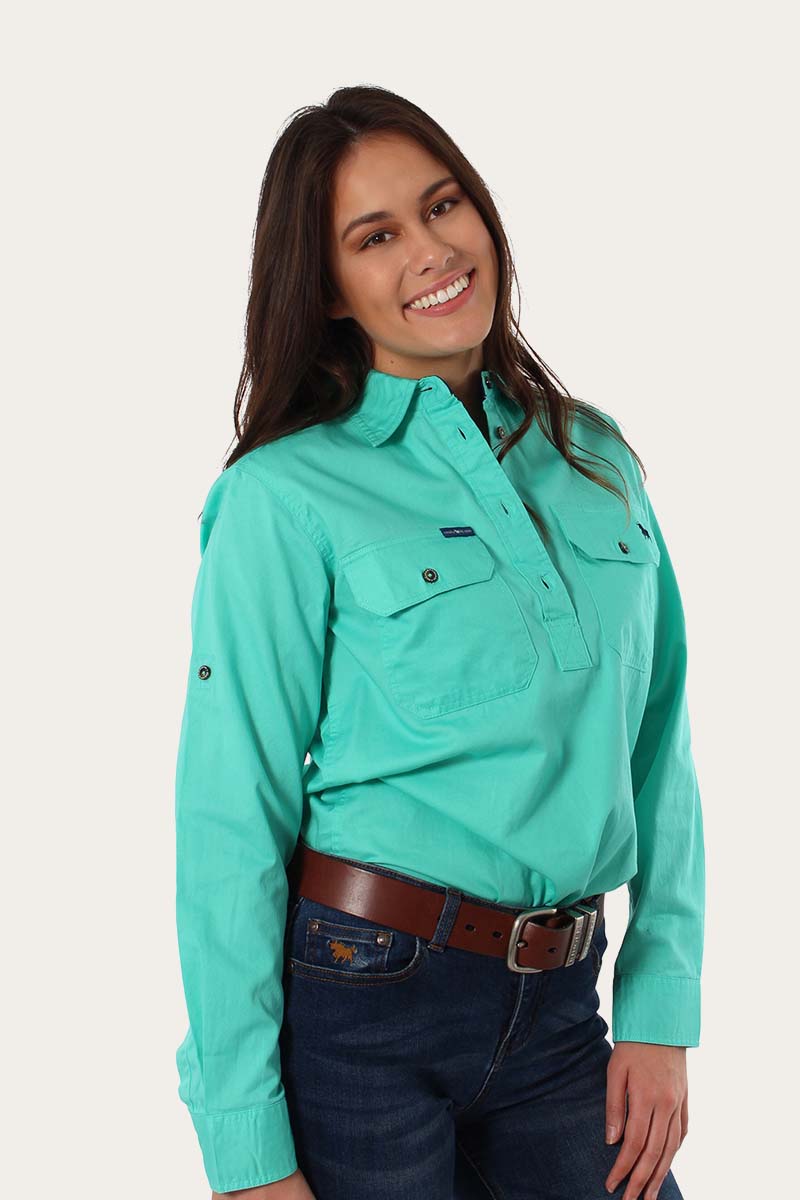 Pentecost River Womens Half Button Work Shirt