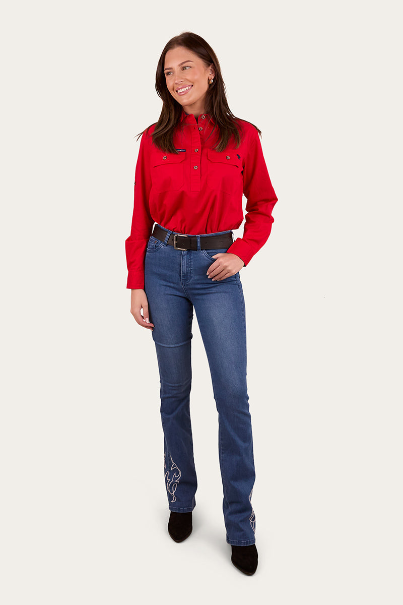 Pentecost River Womens Half Button Work Shirt