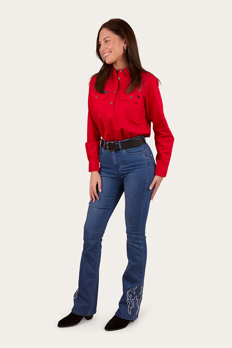 Pentecost River Womens Half Button Work Shirt