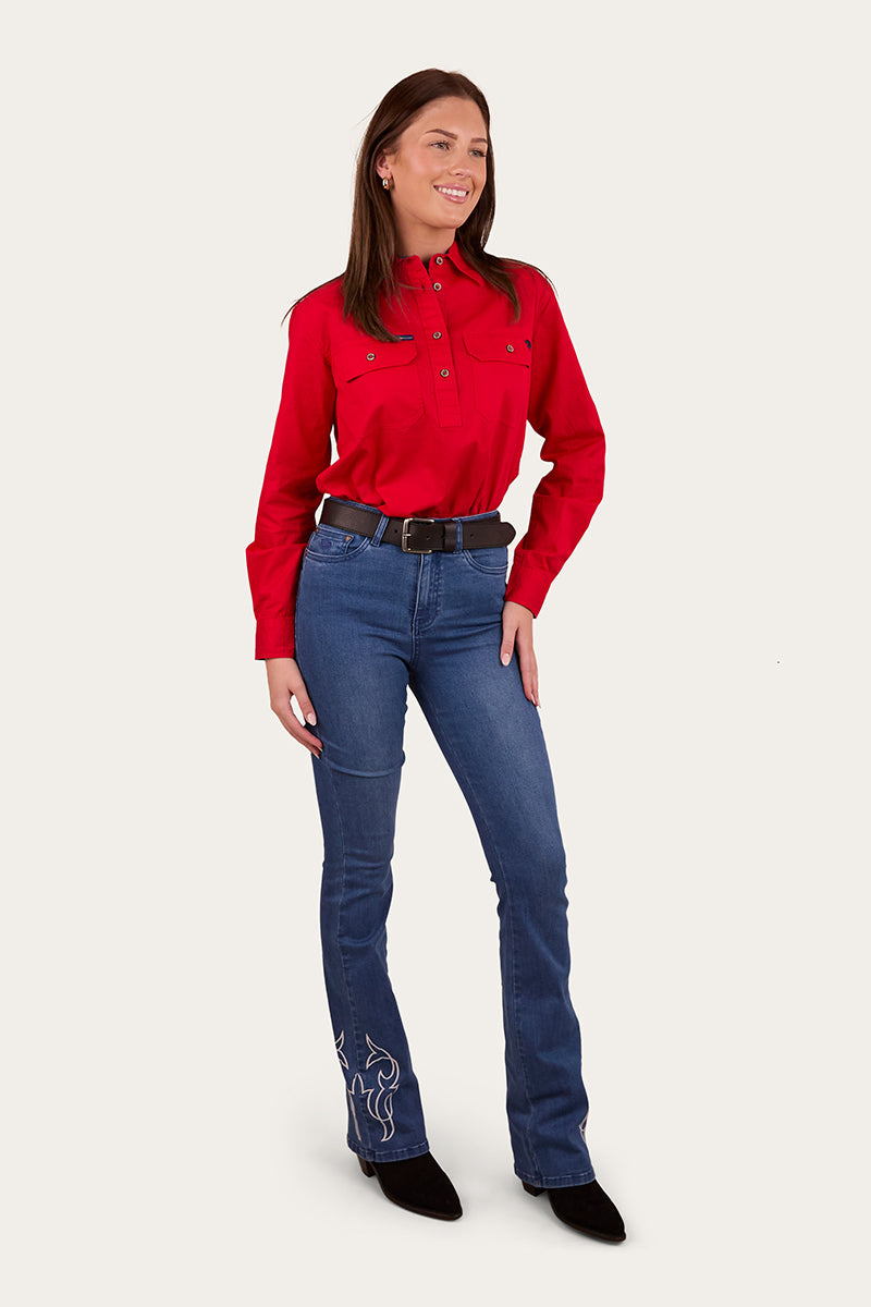 Pentecost River Womens Half Button Work Shirt