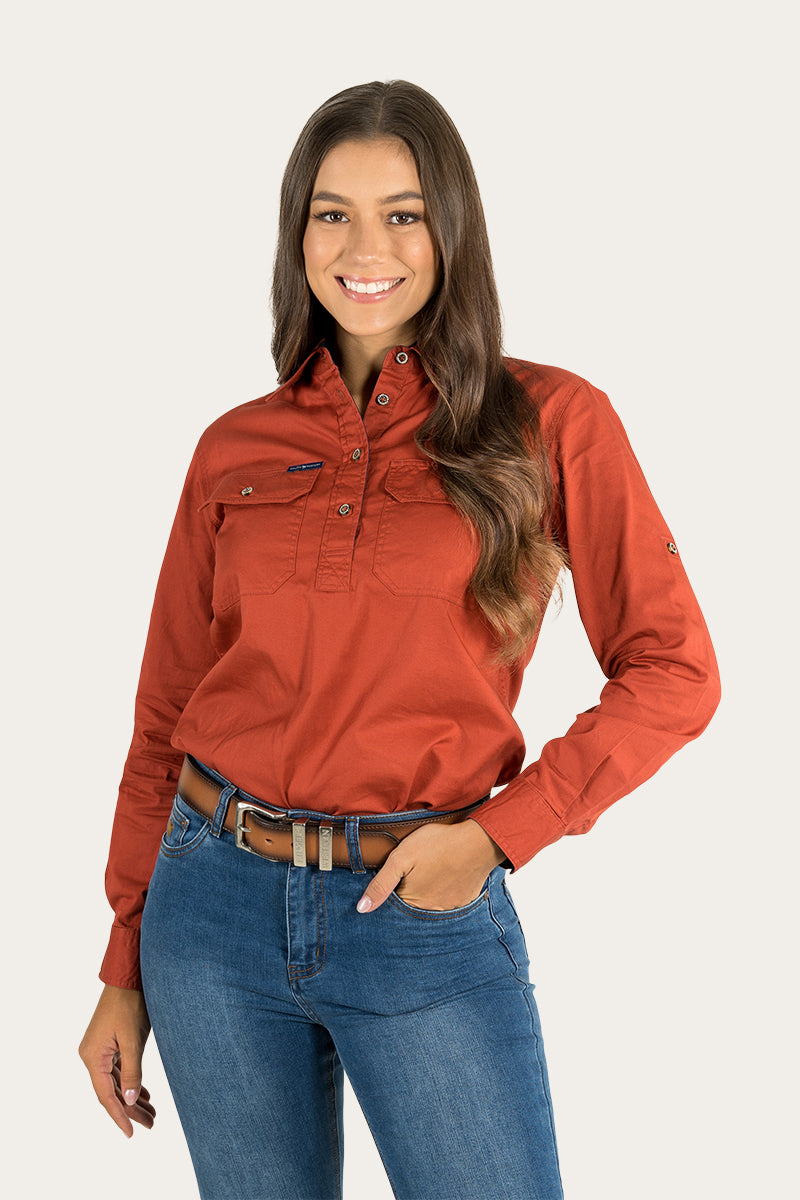 Pentecost River Womens Half Button Work Shirt