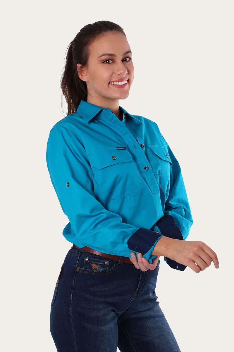 Pentecost River Womens Half Button Work Shirt