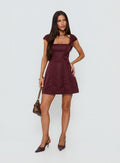 Mariza Mini Dress Wine