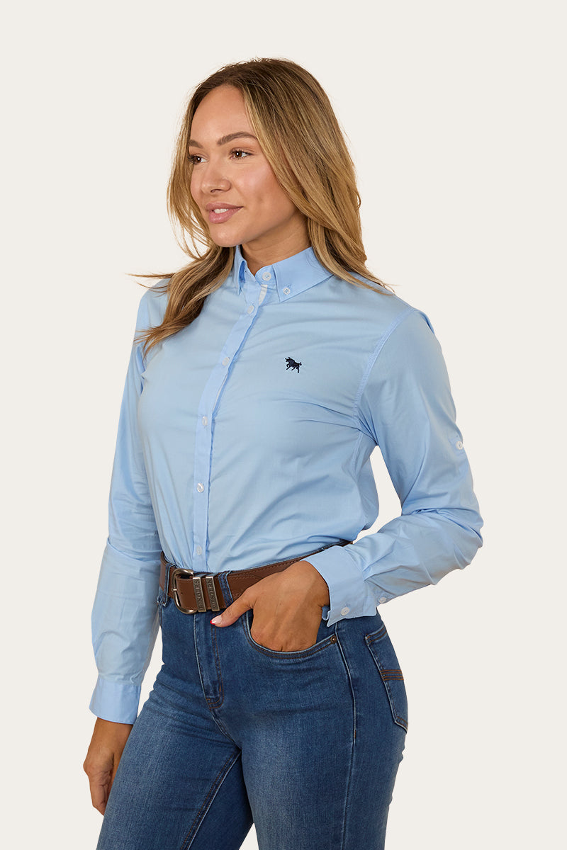 Longreach Womens Plain Stretch Poplin Dress Shirt