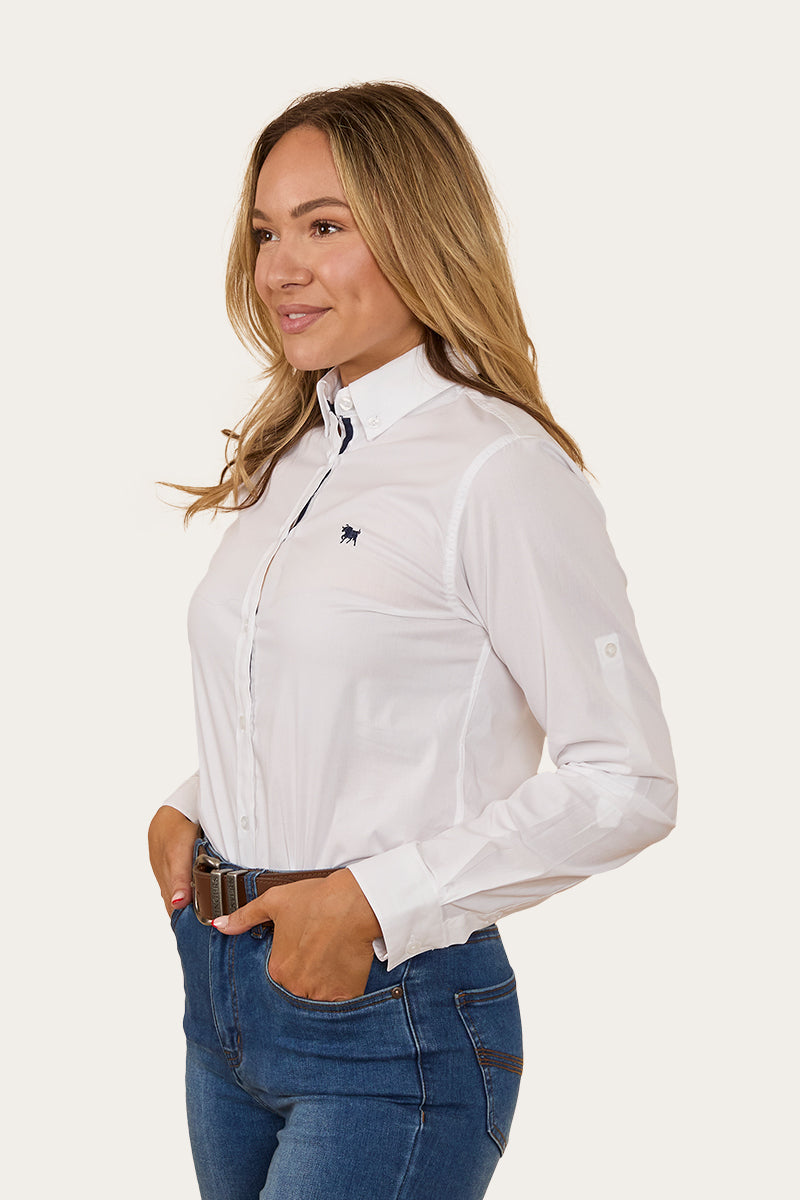 Longreach Womens Plain Stretch Poplin Dress Shirt