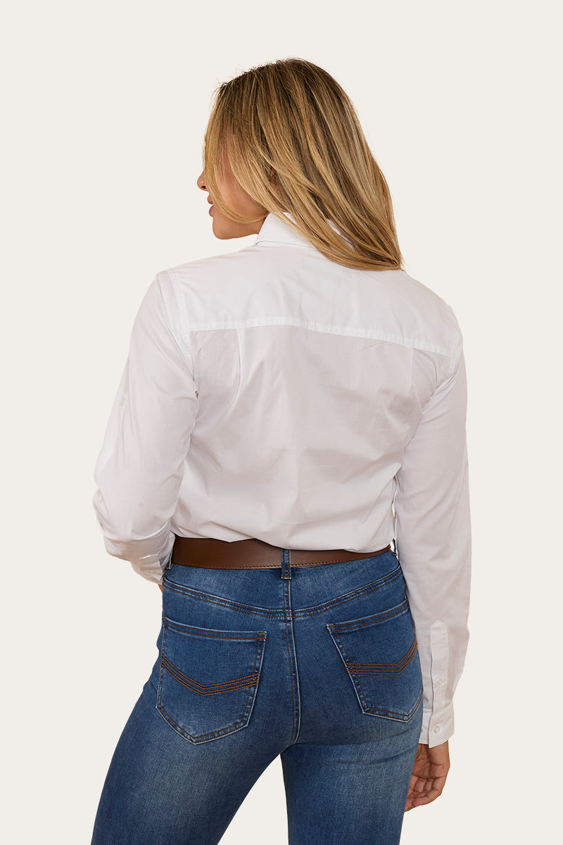 Longreach Womens Plain Stretch Poplin Dress Shirt
