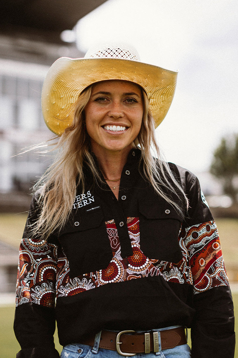 Walkabout Warrior Womens Half Button Work Shirt