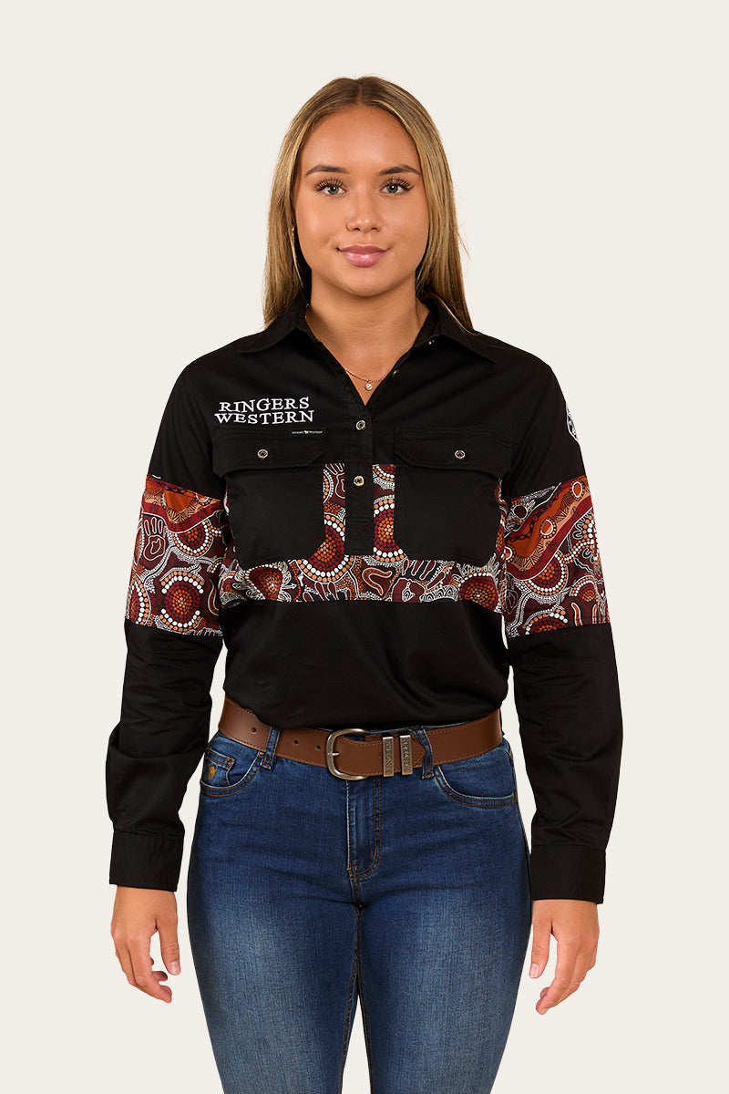 Walkabout Warrior Womens Half Button Work Shirt