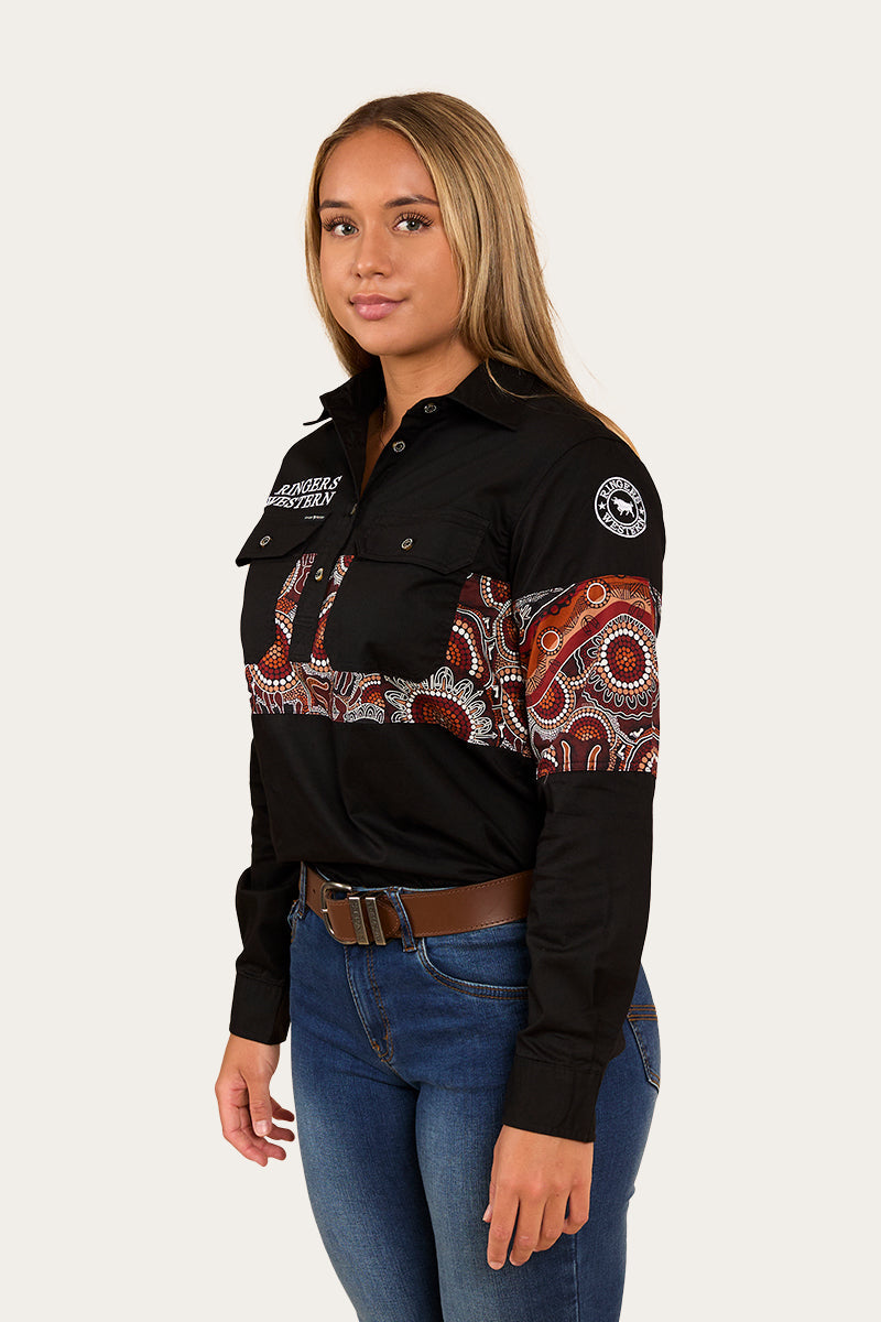 Walkabout Warrior Womens Half Button Work Shirt