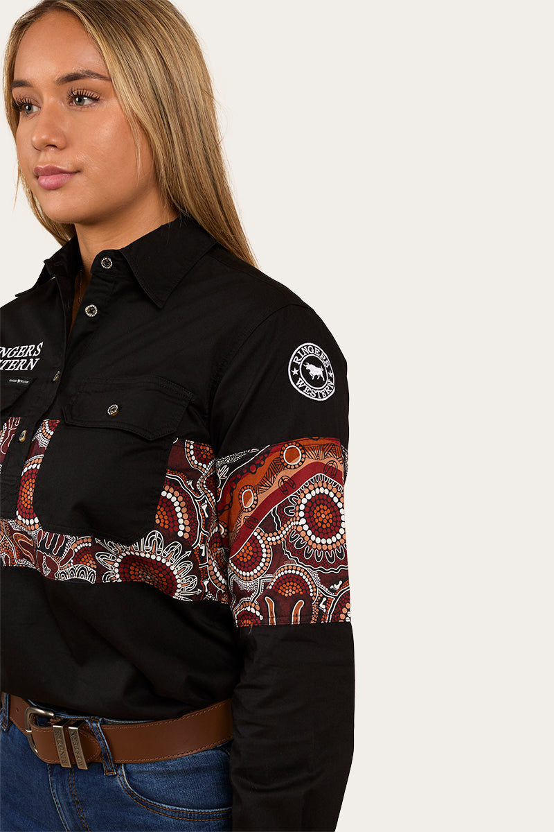 Walkabout Warrior Womens Half Button Work Shirt