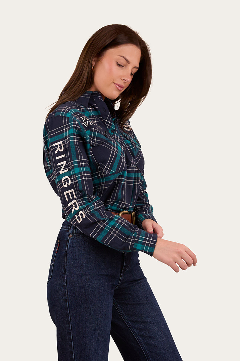 Fingal Womens Half Button Flannel