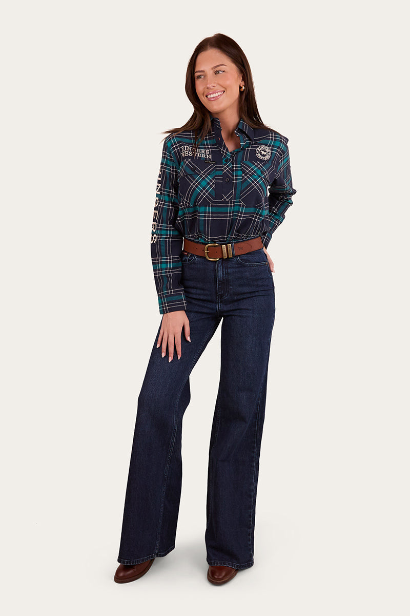 Fingal Womens Half Button Flannel