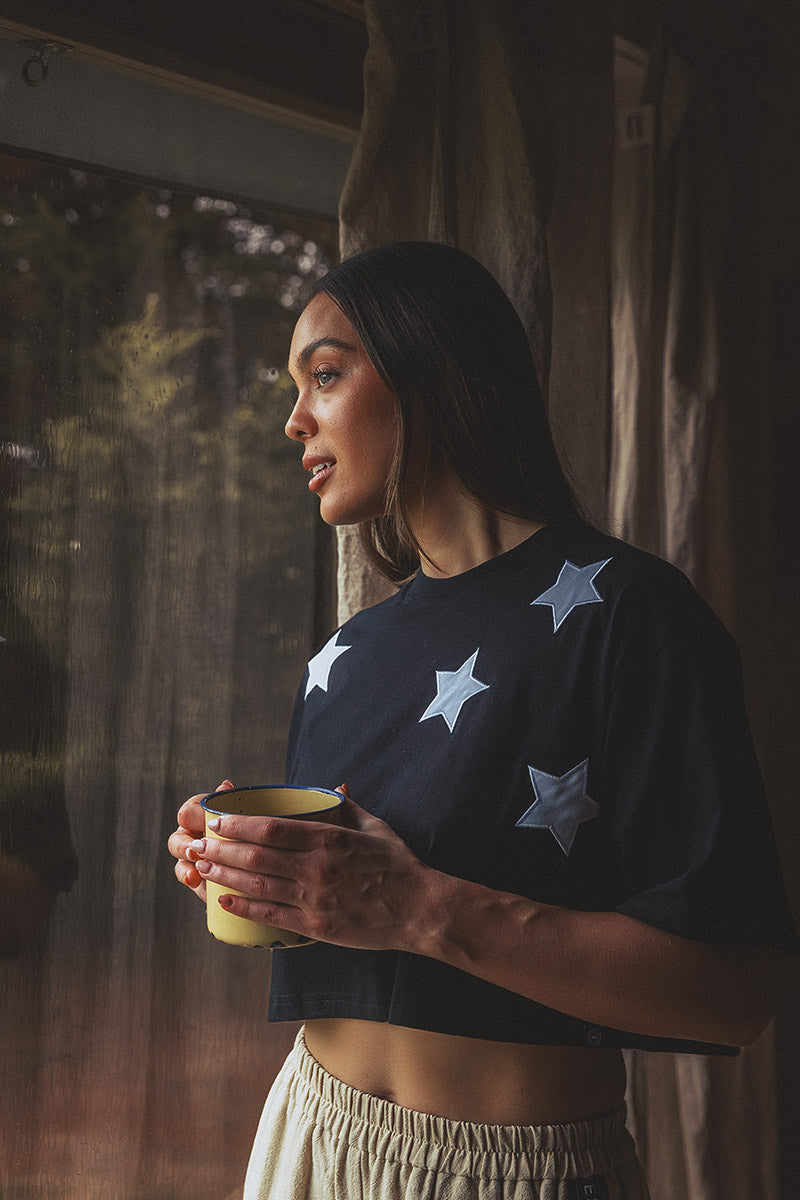 Twilight Womens Oversized Cropped T-Shirt