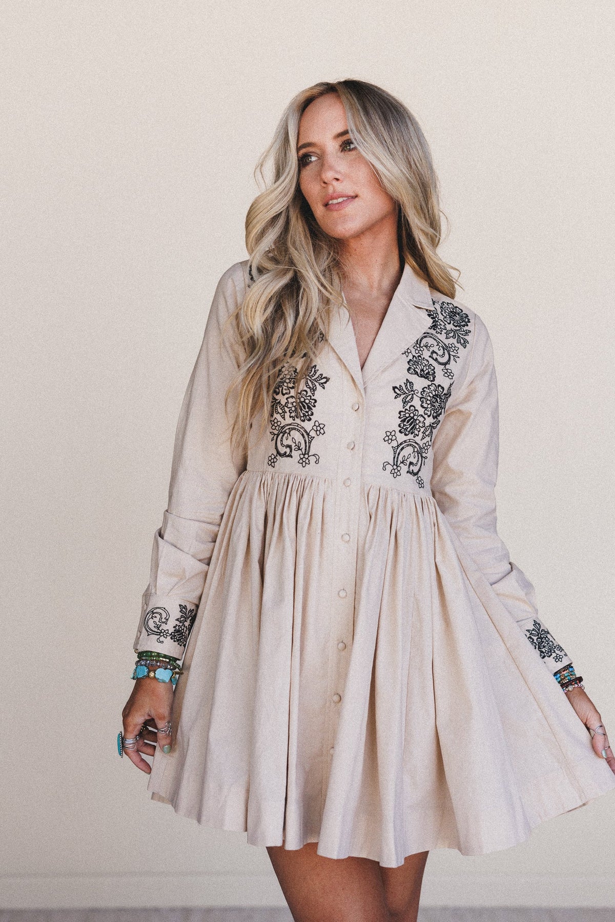 Always Yours Button Front Dress - Taupe - Pre Order
