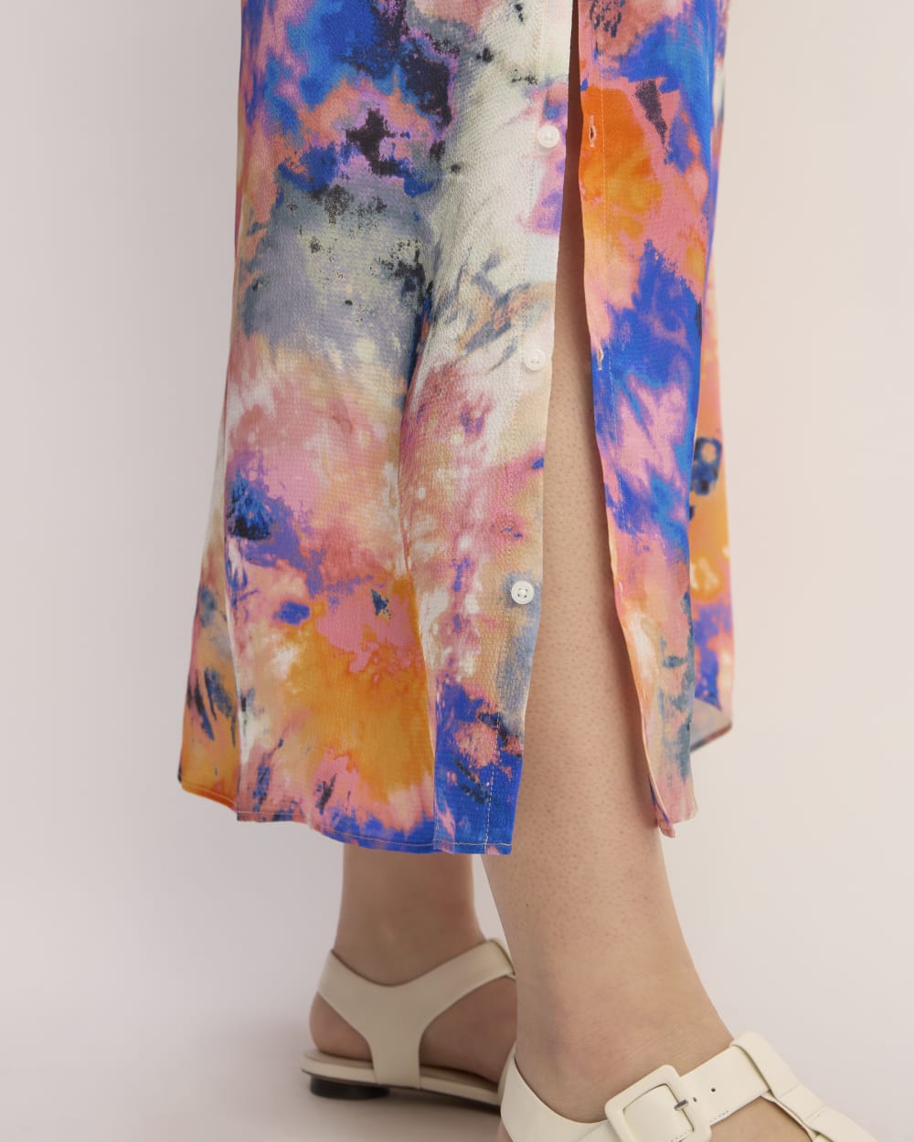 The Everlane x Marques' Almeida Satin Tie-Dye Dress | Multi Tie-Dye
