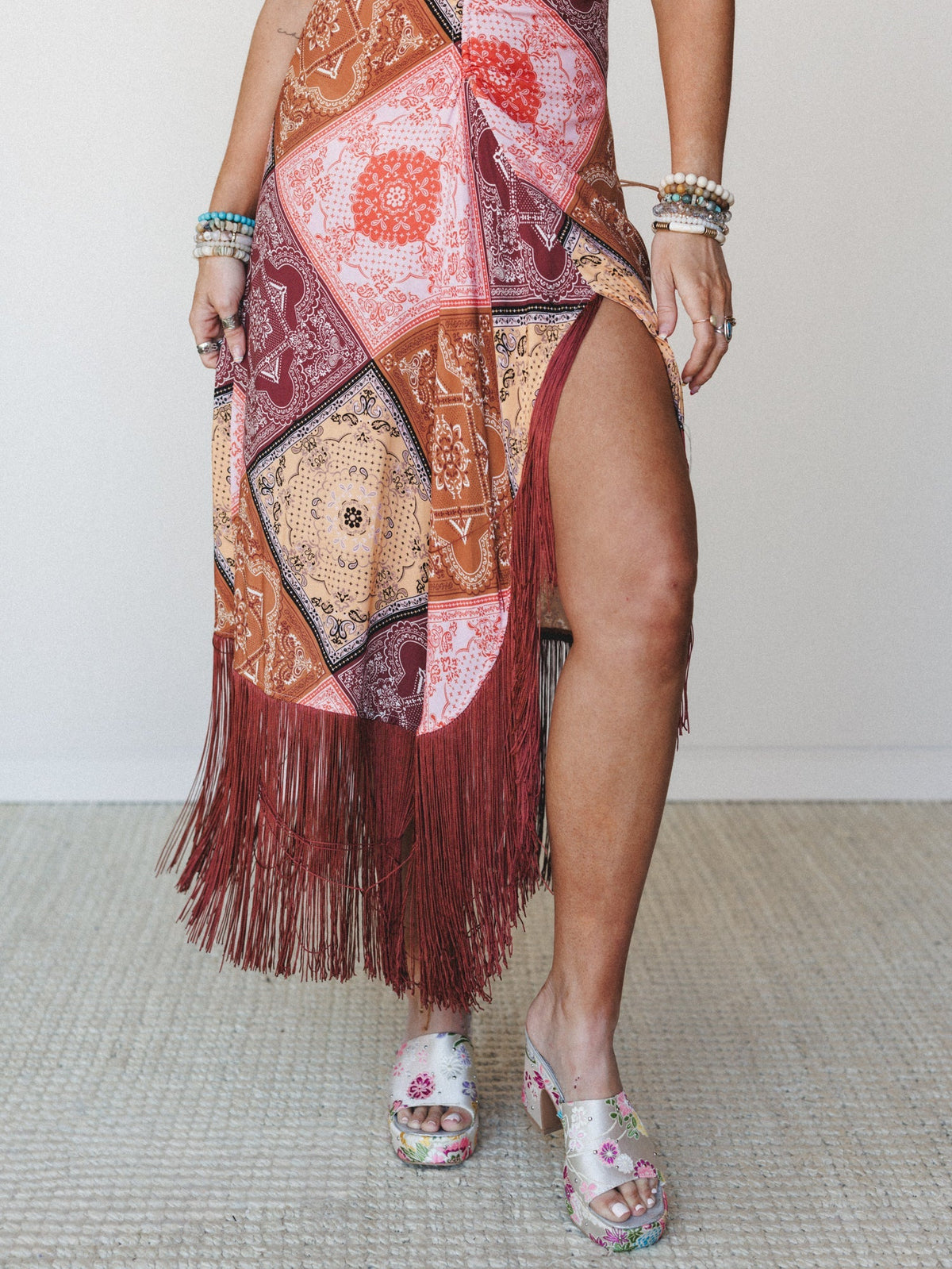 Wild Rose Tassel Dress - Multi