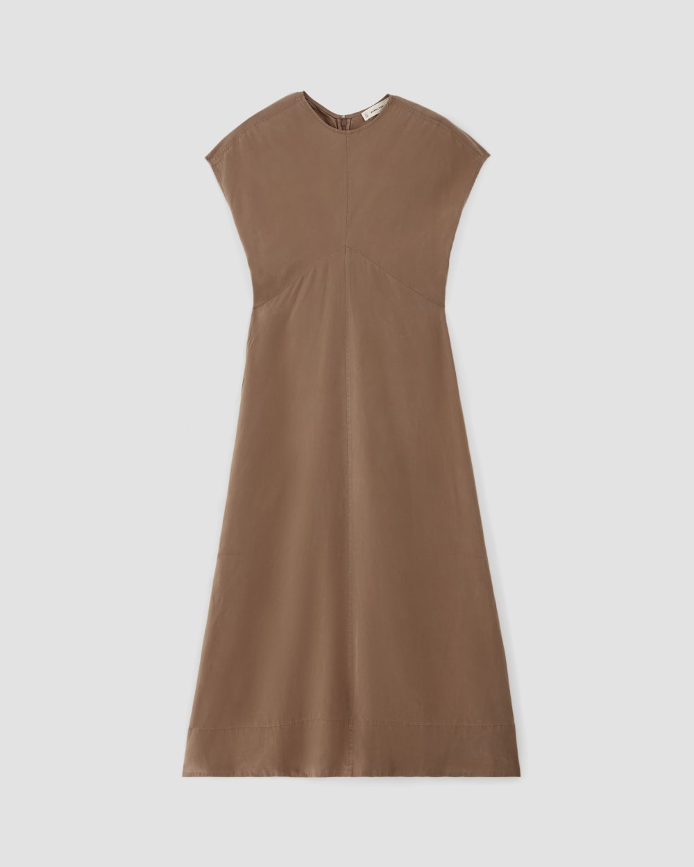 The TENCEL? Short-Sleeve Midi Dress | Carob Brown