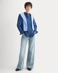 Everyday Shirt in Silky Cotton | Estate Blue/Open Air/White