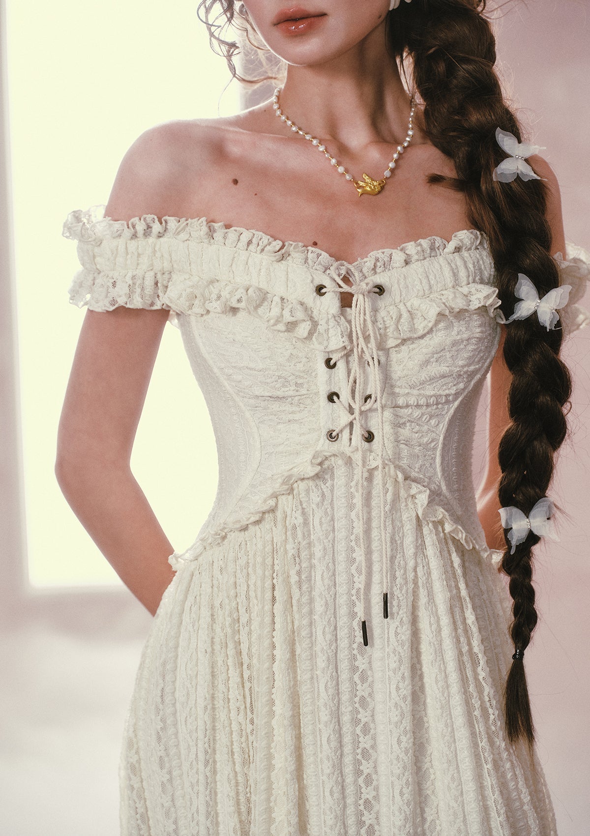 Twin Butterflies Corset Dress(Long)