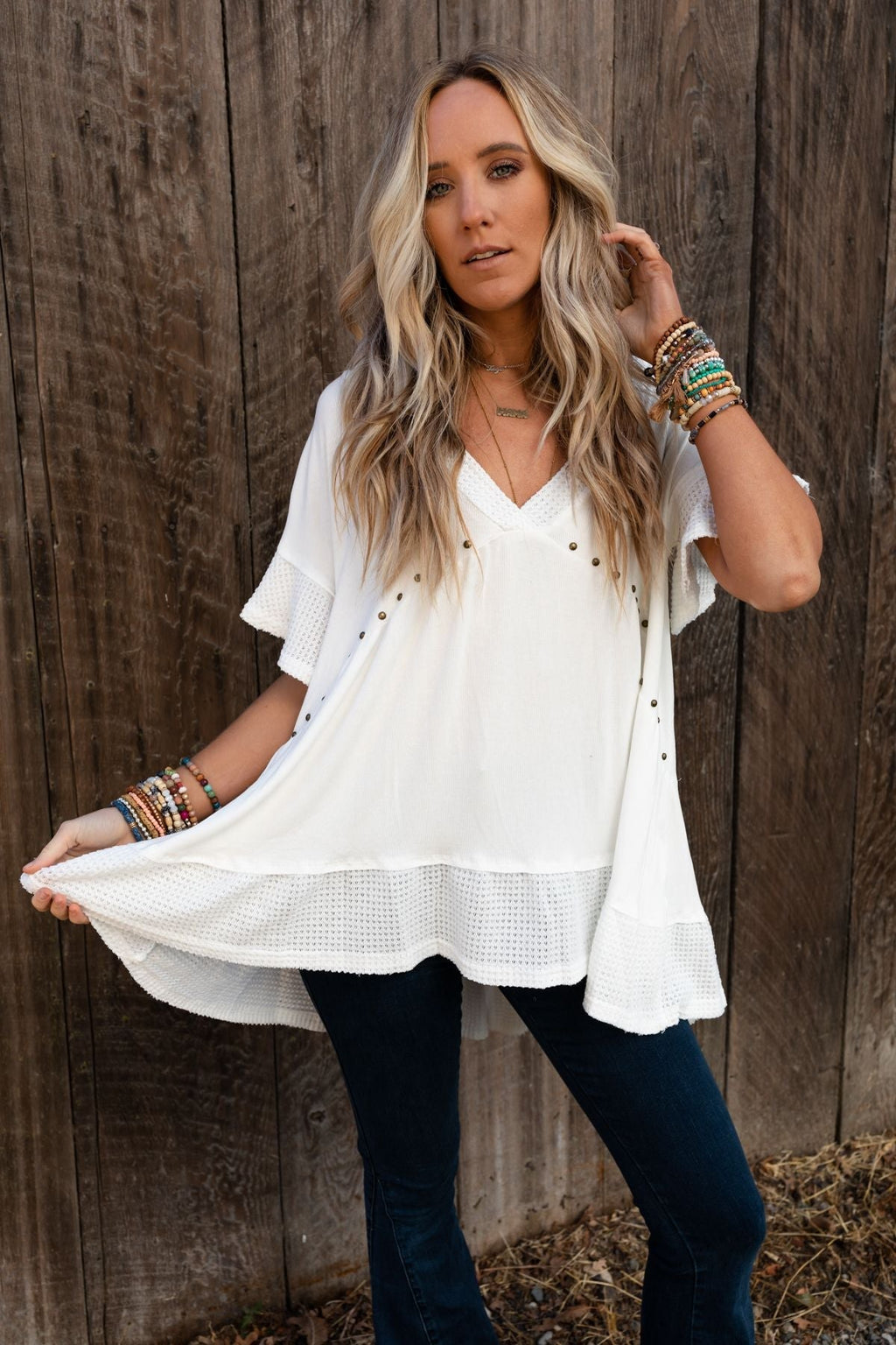More Than Meets The Eye Tunic Top - Ivory